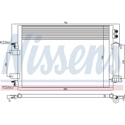 Condensator, airconditioning NISSENS 940570