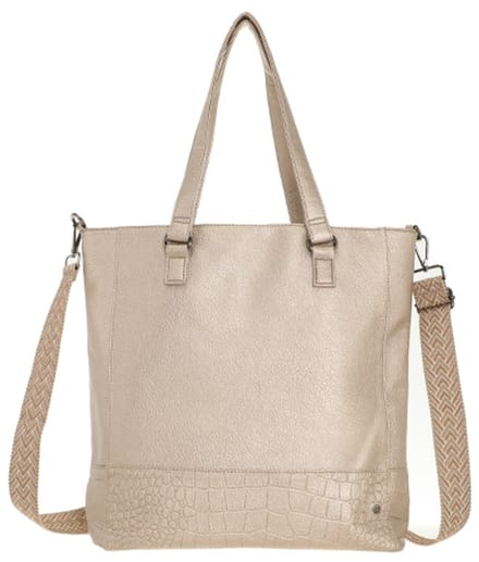 Classic champagne schoudertas / shopper Clever OLT17238