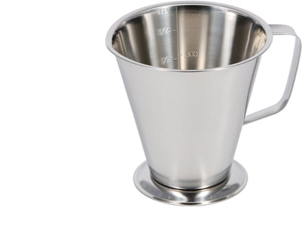 RVS Maatbeker op voet - 1.00Ltr