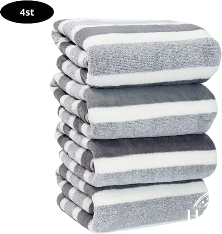 Nivard Handdoeken Set - Hotelkwaliteit - Handdoek - Towel - Grijs - 4 Stuks