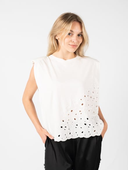 Pinko T-shirt Acqua Vrouw Wit
