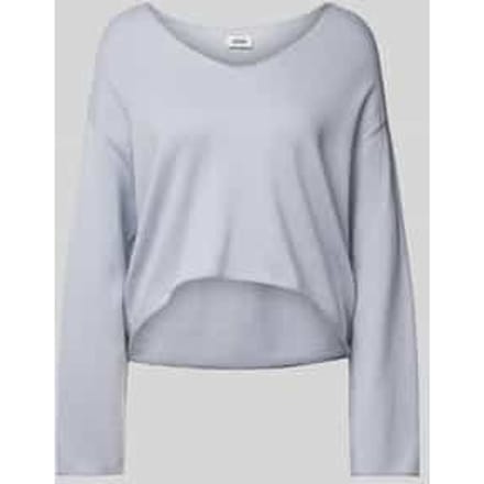 Korte gebreide pullover met boothals