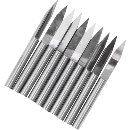 10 Pièces Fraises à Graver Acier Tungstène Durable Haute Dureté Résistance à l'Usure Fraises en V pour Routeur CNC