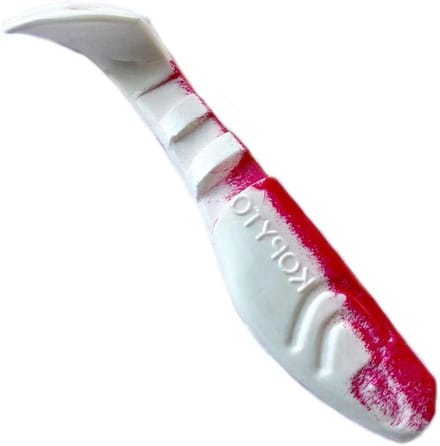 Rubberen Vis - Kunstaas Lokaas - Vissen Op Roofvis - Langzaam Te Leiden - 8 cm - Wit Rood
