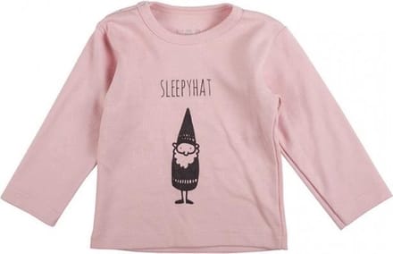 Plum Plum - tshirt met lange mouwen en kabouter - oud roze - maat 86-92