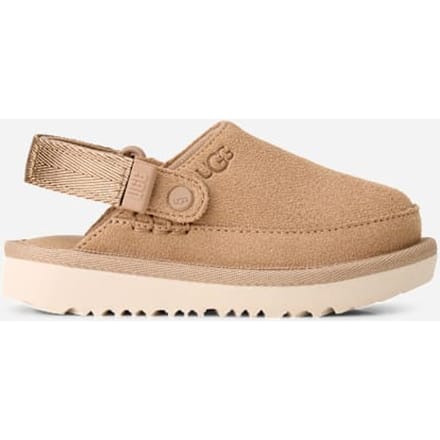 UGG® Goldenstar Clog for Kids in Tan, Size 9, Suede/Polyester