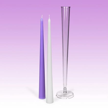 Het Nieuwe Licht ® - kaarsenmal - Kegel 70x300mm + Pitklem