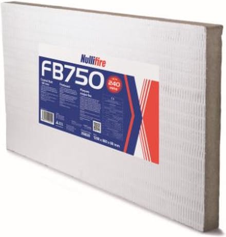Nullifire brandwerende steenwolplaat met coating 60x60x5cm max 240min - set van 2 stuks (FB750)