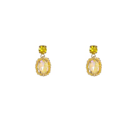 Go Dutch Label Oorknoppen Spring Stone Studs Butter Yellow