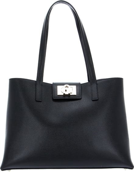 FURLA Leren Schoudertas 1927 Tote Bag Nero Zwart
