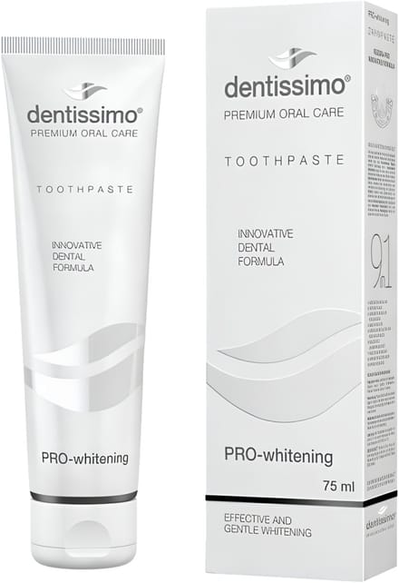 Dentissimo PRO whitening tandpasta | fluoride + hydroxyapatiet | 75 ml