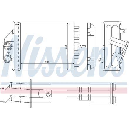 Warmtewisselaar, interieur verwarming NISSENS 71453