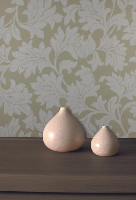 Dutch Wallcoverings Vliesbehang bladeren - zachtgroen
