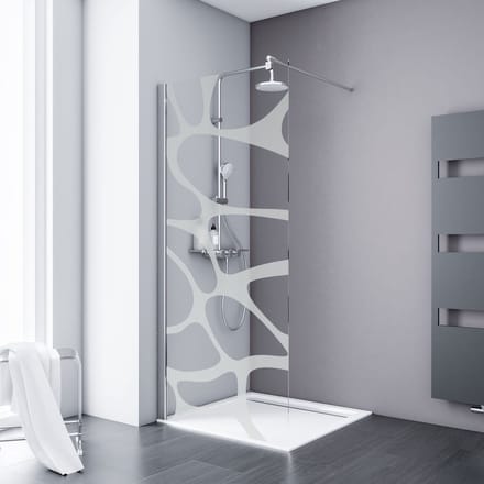 Schulte inloopdouche - 90x200 - 6mm - kiezel decor - chroom clip profiel - antikalk