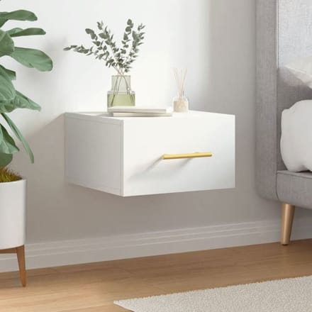 Maison Exclusive - Table de chevet murale blanc 35x35x20 cm blanc