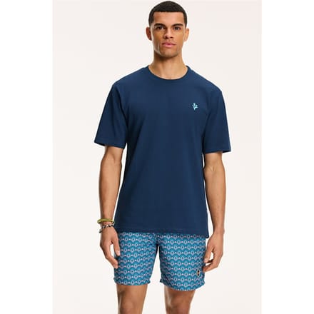 Shiwi Palm T-shirt Royal Blue Größe: L | Basic T-Shirts Outlet | Herren | Blau