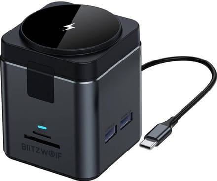 BlitzWolf BW-TH17 9-in-1 Type-C Docking Station with Magnetic 15W Wireless Charger