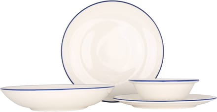 Bonna Serviesset (Large) - Linea Blue - 24 delig - 6 persoons - Porselein
