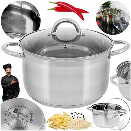 RVS Pan 24cm 7.0L - Geschikt voor Gas & Inductie