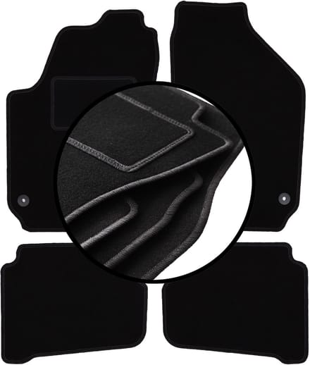 Complete set veloursmatten voor: Volkswagen Fox hatchback (2005-2011)