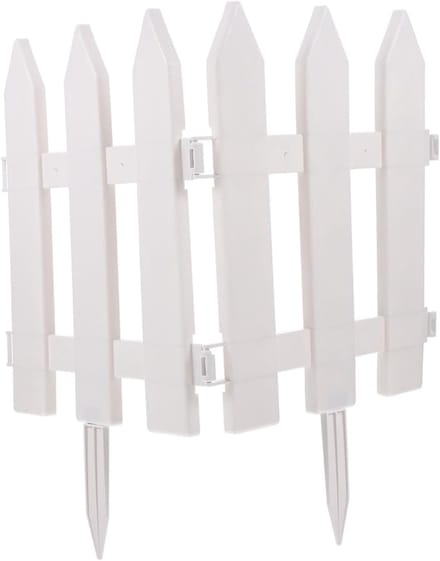 Gazonranden 2-pack - Tuinafscheiding Plantenbeschermers - Buiten Gebruik - Stevige Kunststof Constructie - 30x1cm Per Stuk - Wit