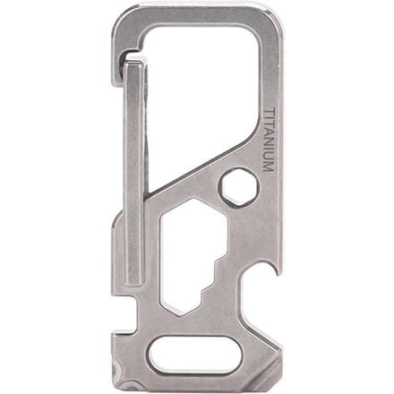 Buiten Multi-Tool Titanium Legering Clip Sleutelhanger Houder Flesopener zilver