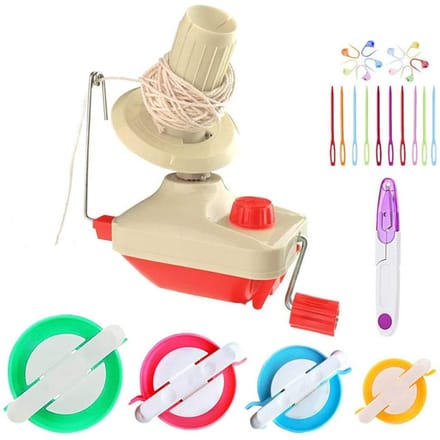Huishoudelijke Desktop Wol Winder Tool Kit Garen Ball Winder Draagbare Swift Ball Winder Gemakkelijk veelkleurig