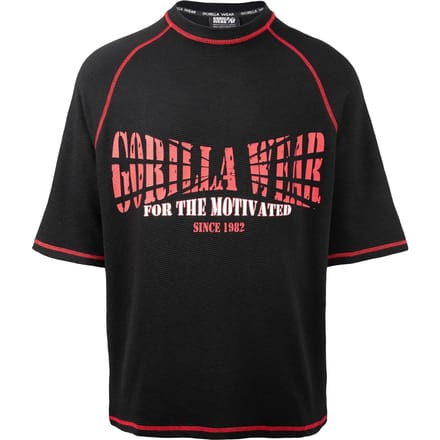 Gorilla Wear Finley Oversized T-shirt - Zwart/Rood - M