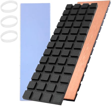 Koperen Koellichaam met Grafeencoating voor M.2 NVME SSD 2280