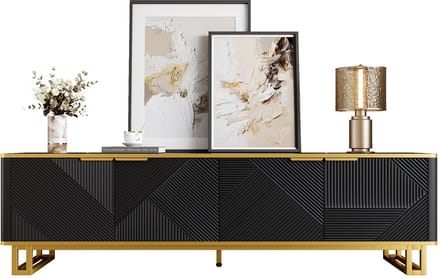 TV-kast - Vier Deuren - TV-standaard - Geometrisch Design - 160 x 37,5 x 48 cm