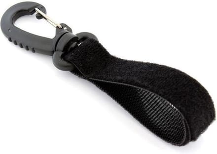 Kunststof karabijnhaak met klittenband - 12CM