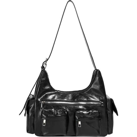Tas Zoet Cool Biker Tas Retro Mode Textuur Schoudertas Commuter Draagtas black