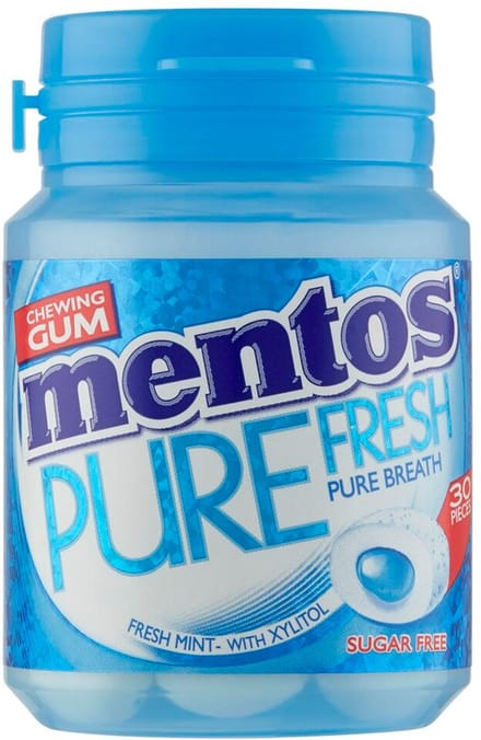 Mentos Gum Pure Freshmint Sugarfree 6 x 60GR - Voordeelverpakking