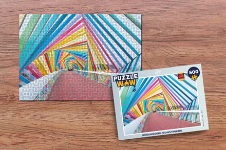 Puzzel Regenboog kunstwerk - Legpuzzel - Puzzel 500 stukjes