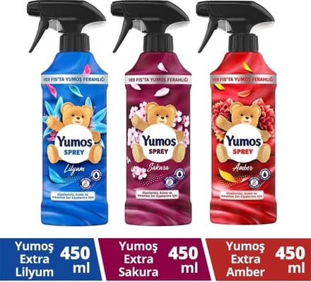 Yumoş Spray Sakura - Amber - Lilium 450 ml x3