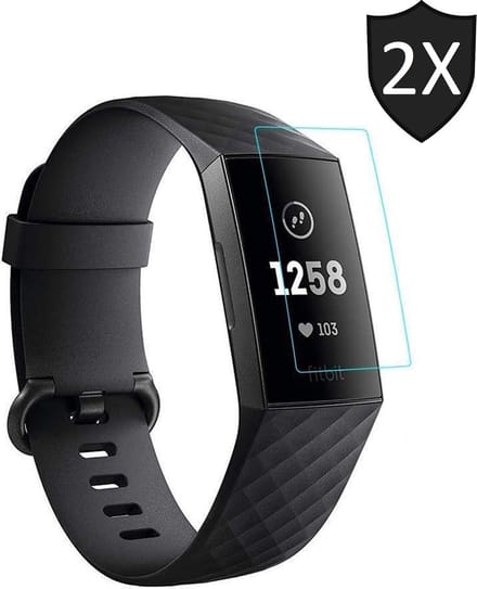 Screenprotector geschikt voor Fitbit Charge 3 van iCall - Crystal Clear - 2 stuks