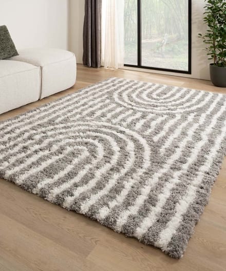Scandinavisch vloerkleed - Cozy Arch lichtgrijs 240x340