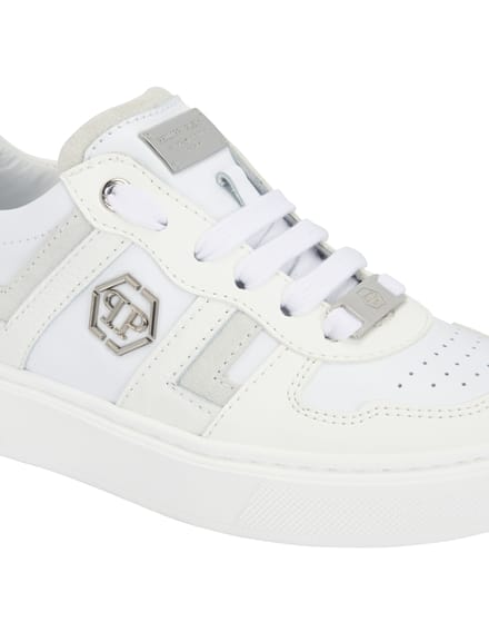 Mix Materials Low-Top Sneakers