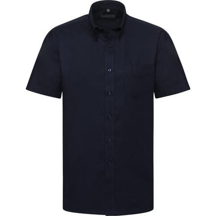 Russell Collection Heren Oxford Formeel Shirt (Heldere marine)
