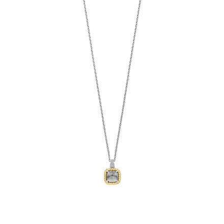 TI SENTO Dames Ketting - 925 zilver - Groen - Maat 42 - 34111GG