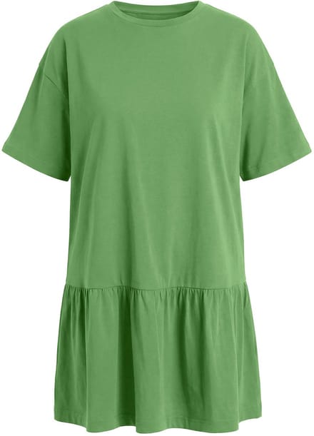 Studio Untold - Dames - Jersey jurk A-lijn zoomvolant korte mouwen - Cactus - Maat 50+