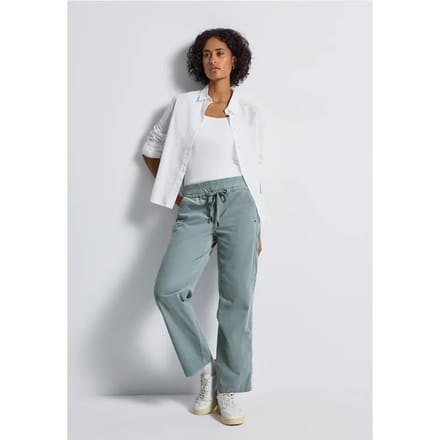 Gewassen look corduroy broek