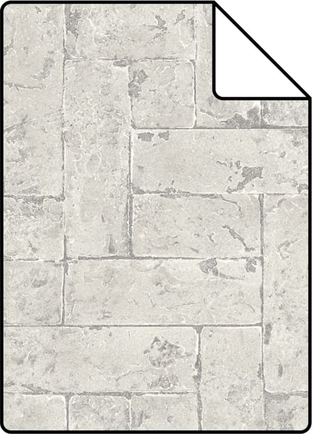 Proefstaal Origin Wallcoverings behang bakstenen donker beige - 26,5 x 21 cm - 347569-S