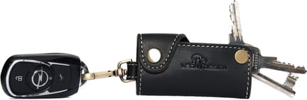 LeonDesign - Sleutel Organizer - Key Organizer - Leer – Compacte Sleutelhouder voor Meerdere Sleutels – Leren Sleuteletui / Key Organizer – Zwart - Hunter Leer