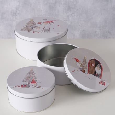 Set van drie opbergblikken FIETE, Ø 14-20 cm
