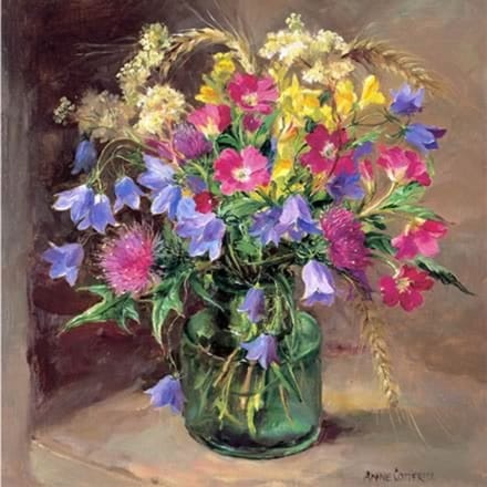 Dubbele kaart met env. Wilde Bloemen 15x15cm