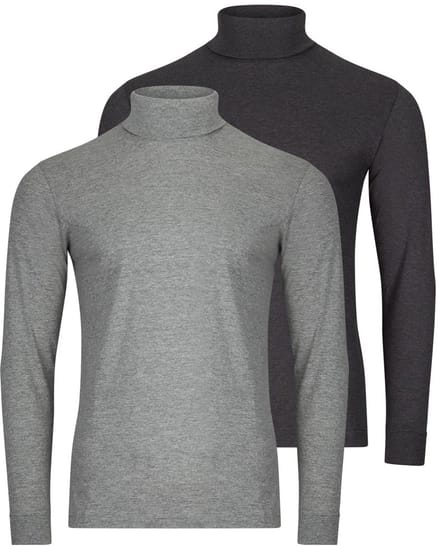 RAGMAN Heren shirt met rolkragen 2 pack Basic