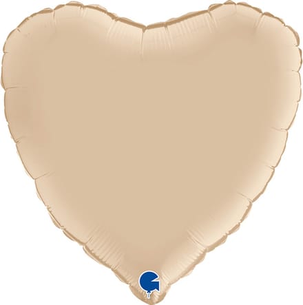 Folieballon - heart satin cream - 18"