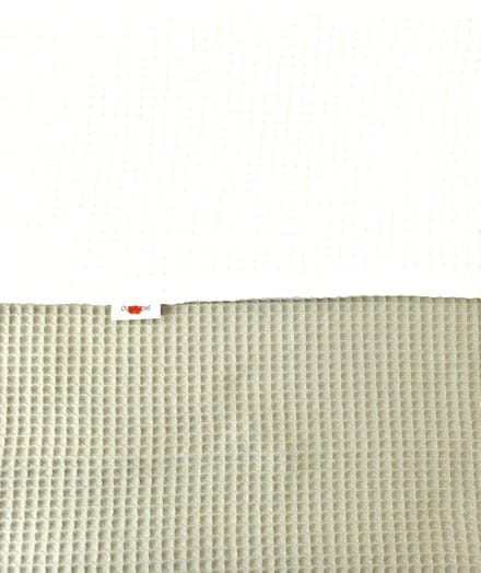 Oogappel Dubbele Wafelstof Ledikantdeken Dusty Green-Groen-Offwhite