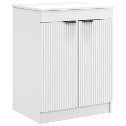 vidaXL - Badkamerkast - Wit - 54 - x - 41 - x - 70 - cm - Bewerkt - hout